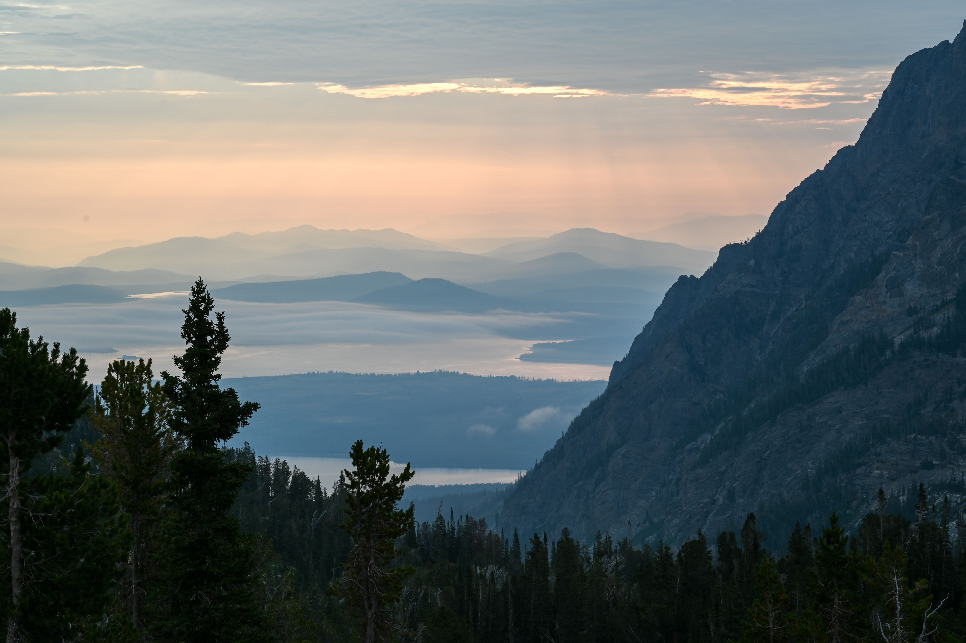 Sunrise over Jackson lake