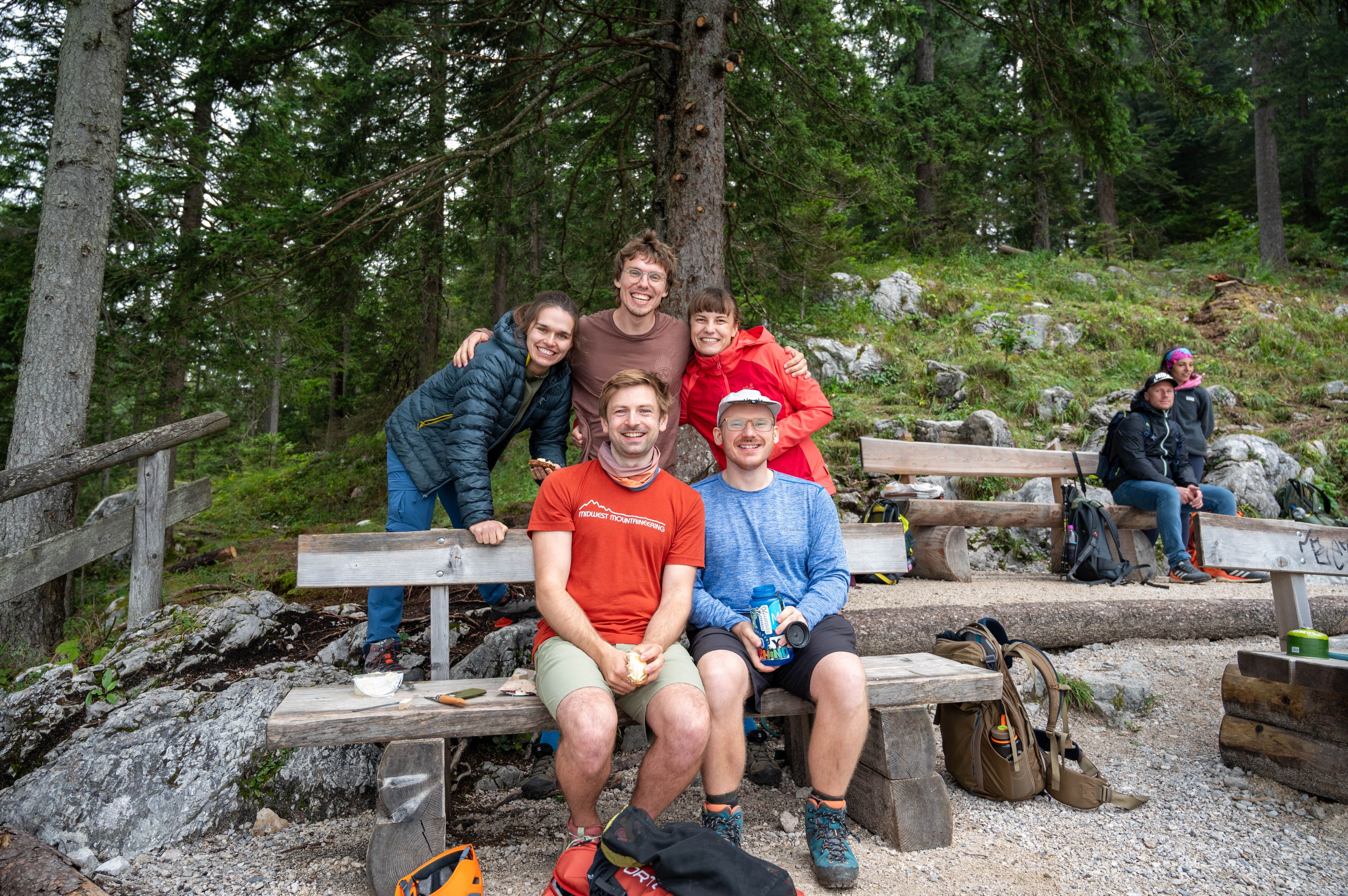 Friends posing for a group photo