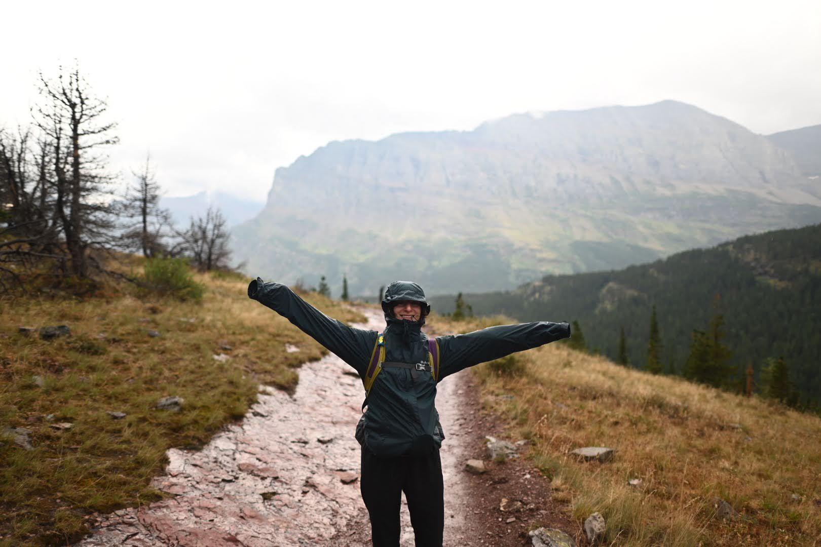 Danna hiking in Glacier National Park
